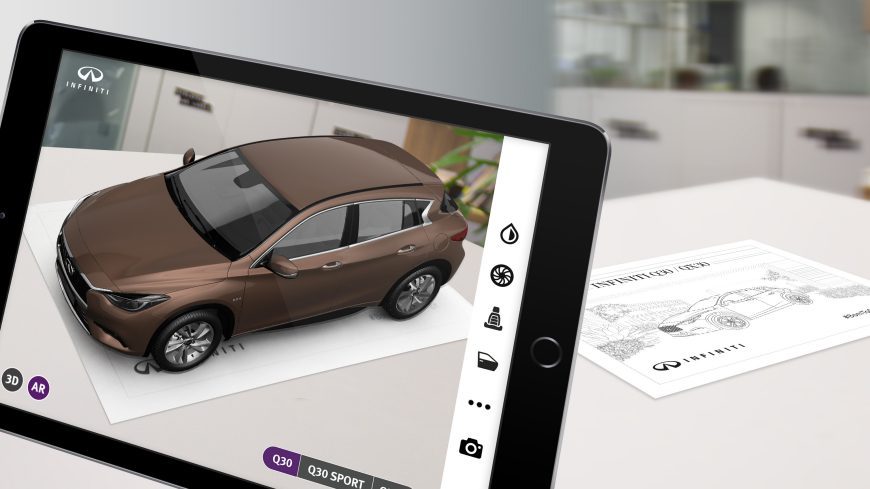 Infiniti Middle East Q30 The Augmented Reality App You Can Then Start To Customise It By Choosing From A Range Of Paint Colours And Alloy Wheels Suit Your Style Before Taking Picture Final