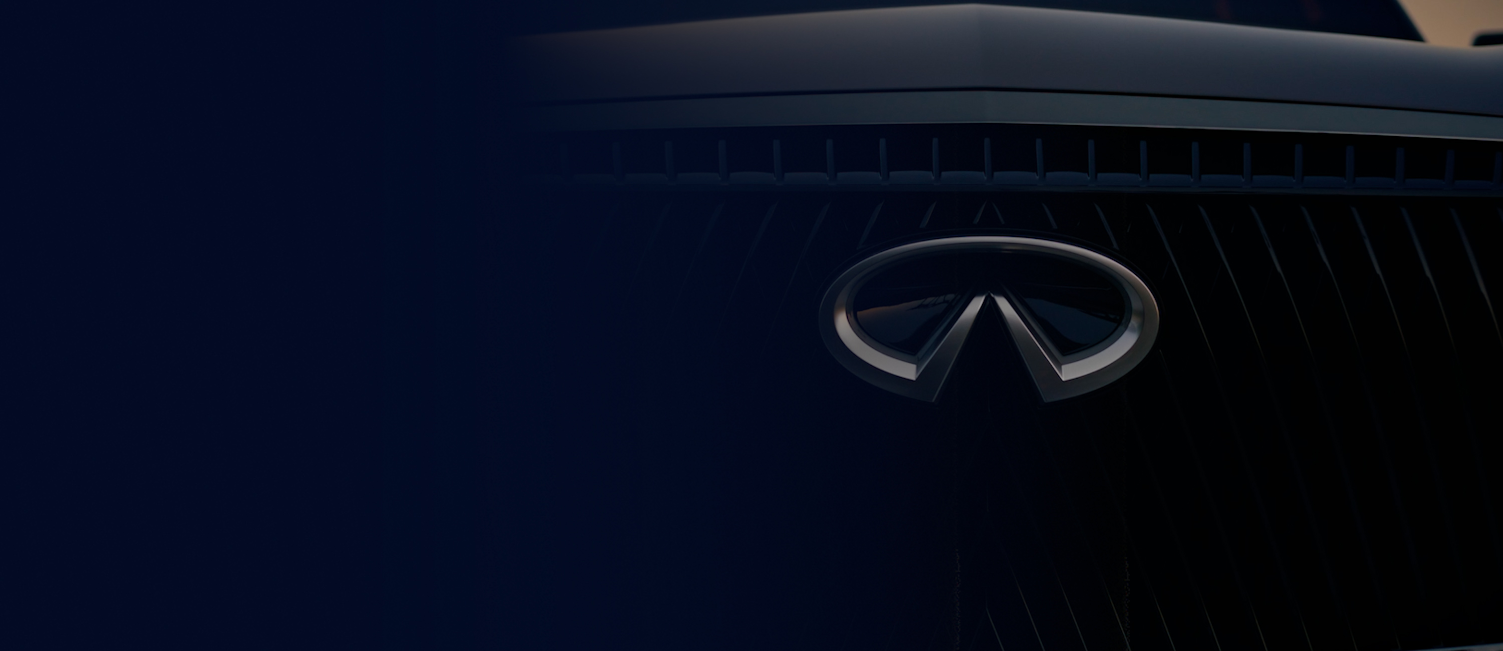 Front close-up of the INFINITI QX Monograph concept vehicle