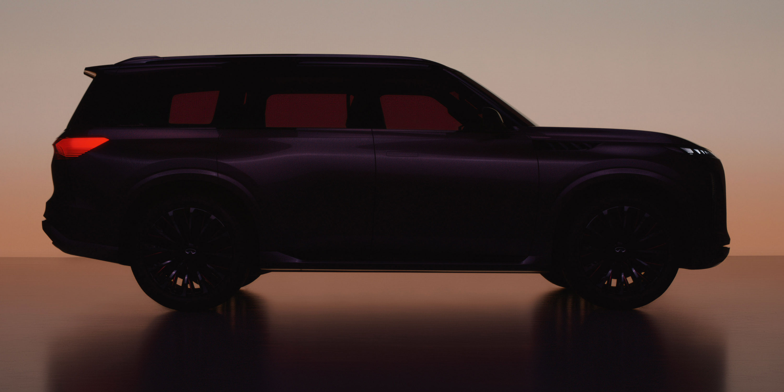 Side profile of the INFINITI QX Monograph vehicle