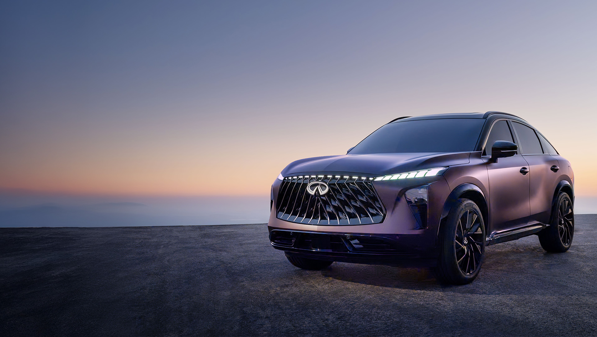 Close-up of QX65’s 3D aircraft-inspired tail lights