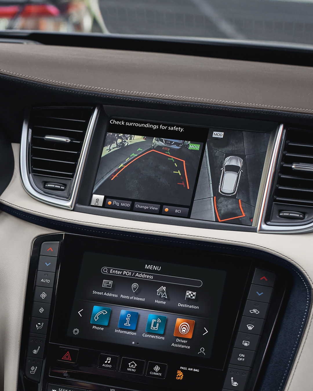 2025 INFINITI QX50 Around View Monitor with 360-degree parking assistance