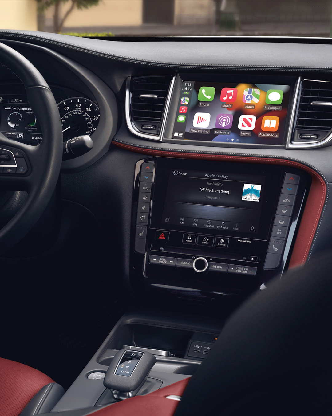 INFINITI QX50 dashboard displaying InTouch services