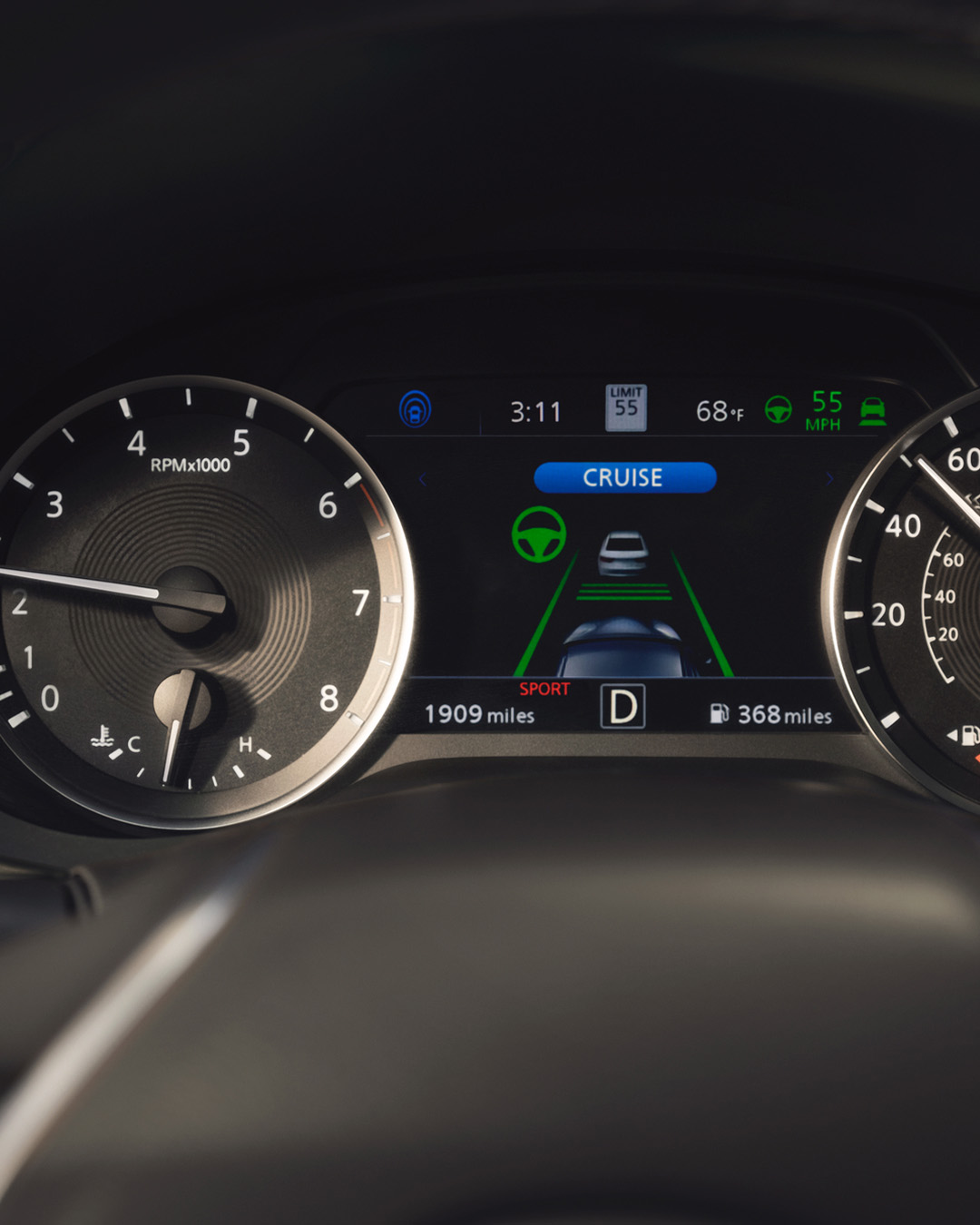 2025 INFINITI QX50 Intelligent Cruise Control monitoring and adjusting to traffic flow