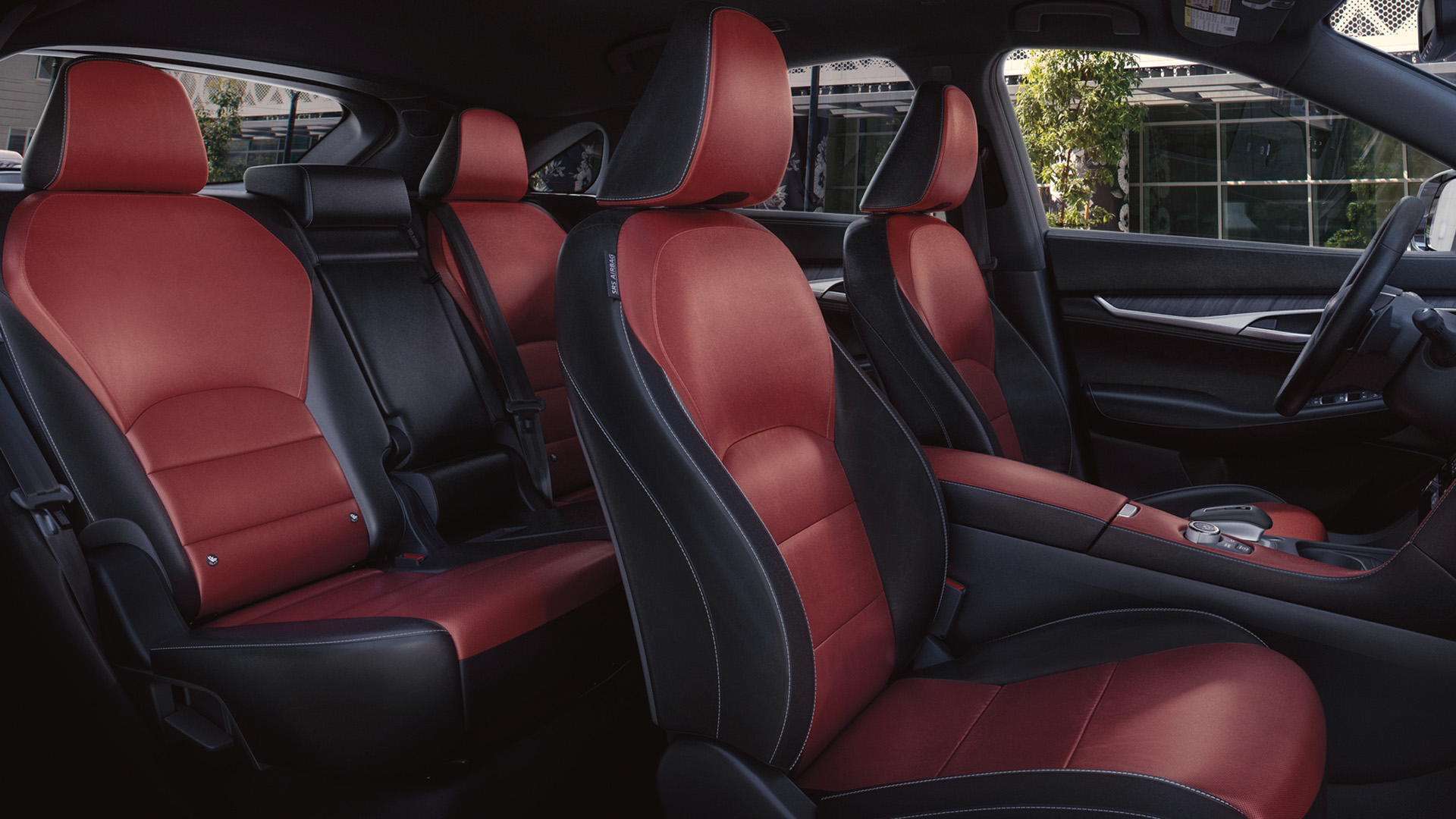 Interior of QX55 rear passenger seats