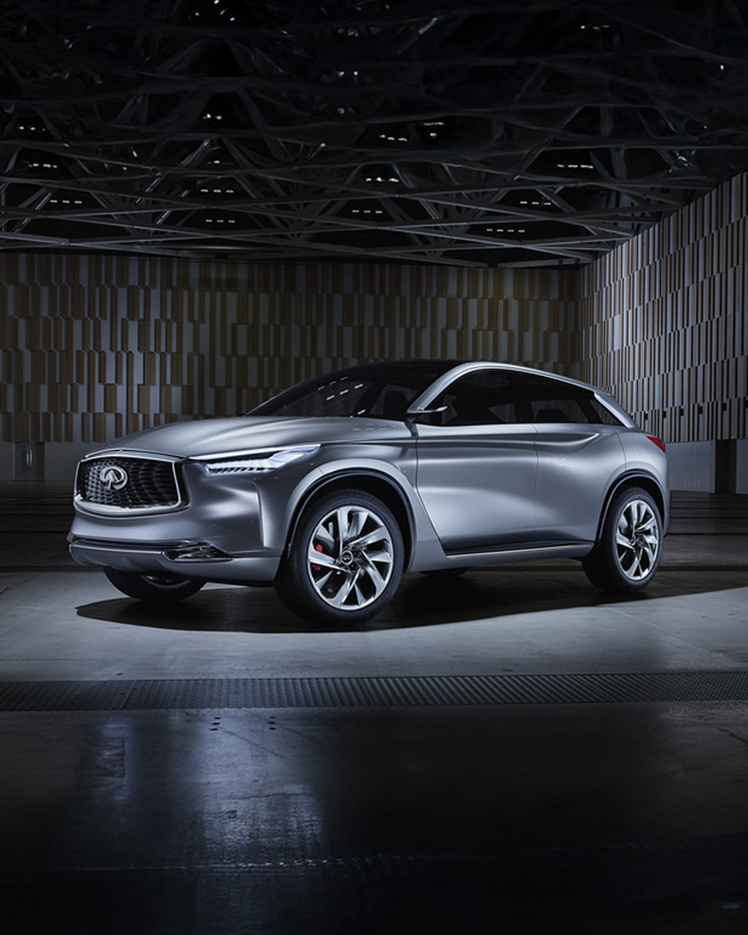INFINITI car parked in showroom