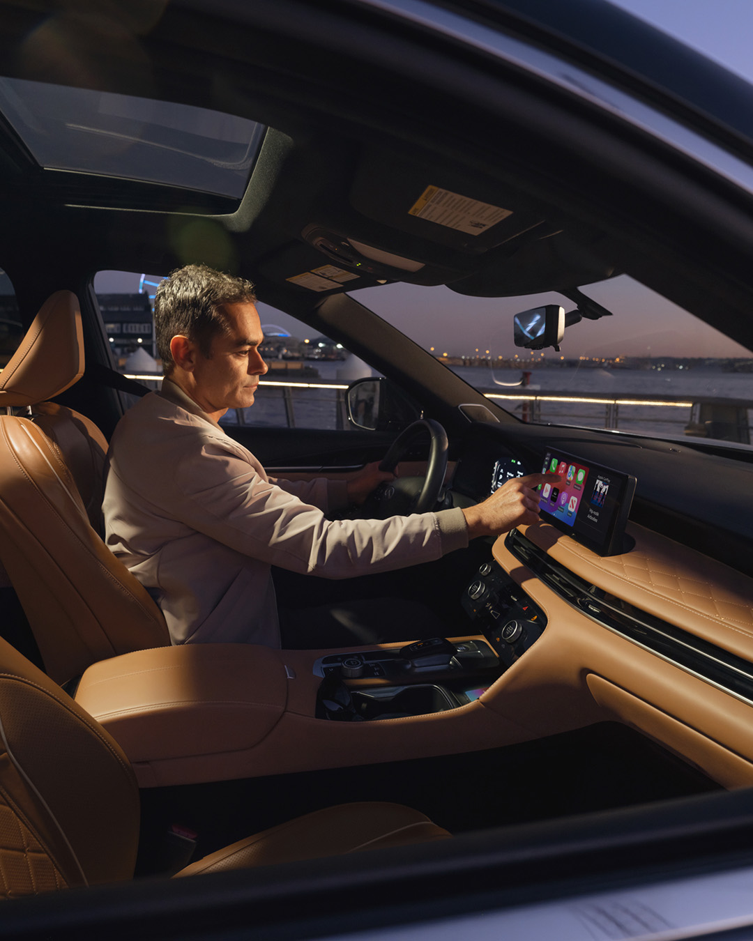 Interior side view of INFINITI driver