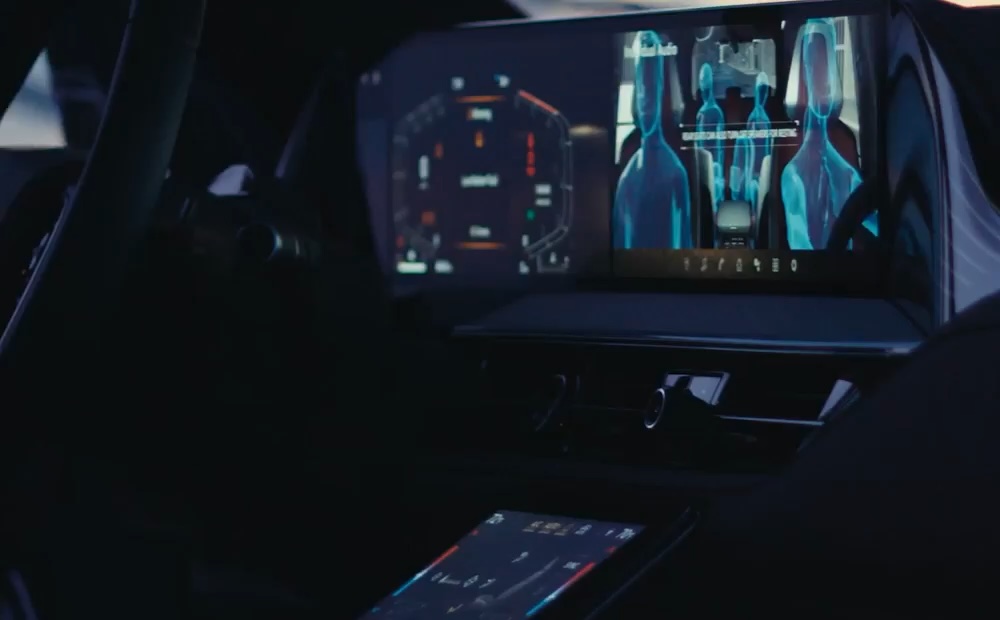 Video showcasing biometric cooling technology in an INFINITI car, featuring climate control adjustments for passenger comfort.