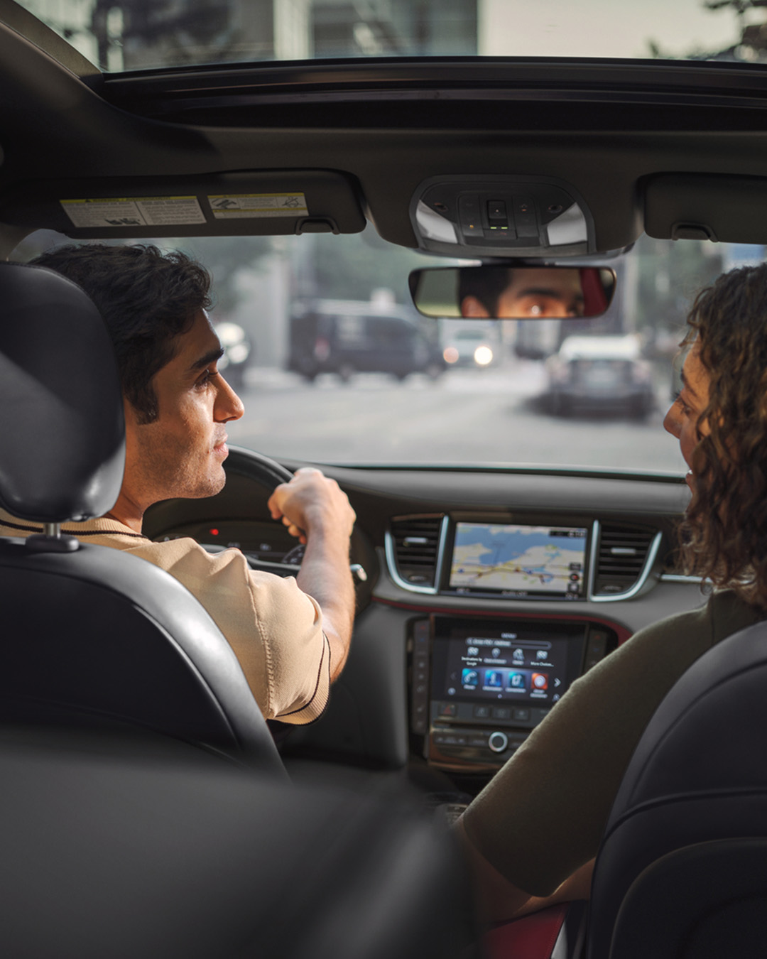 Interior view of INFINITI driver and passenger