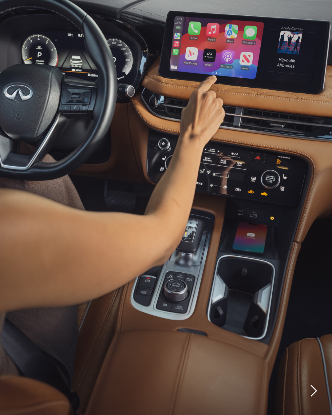 Driver using INFINITI IQ technologies