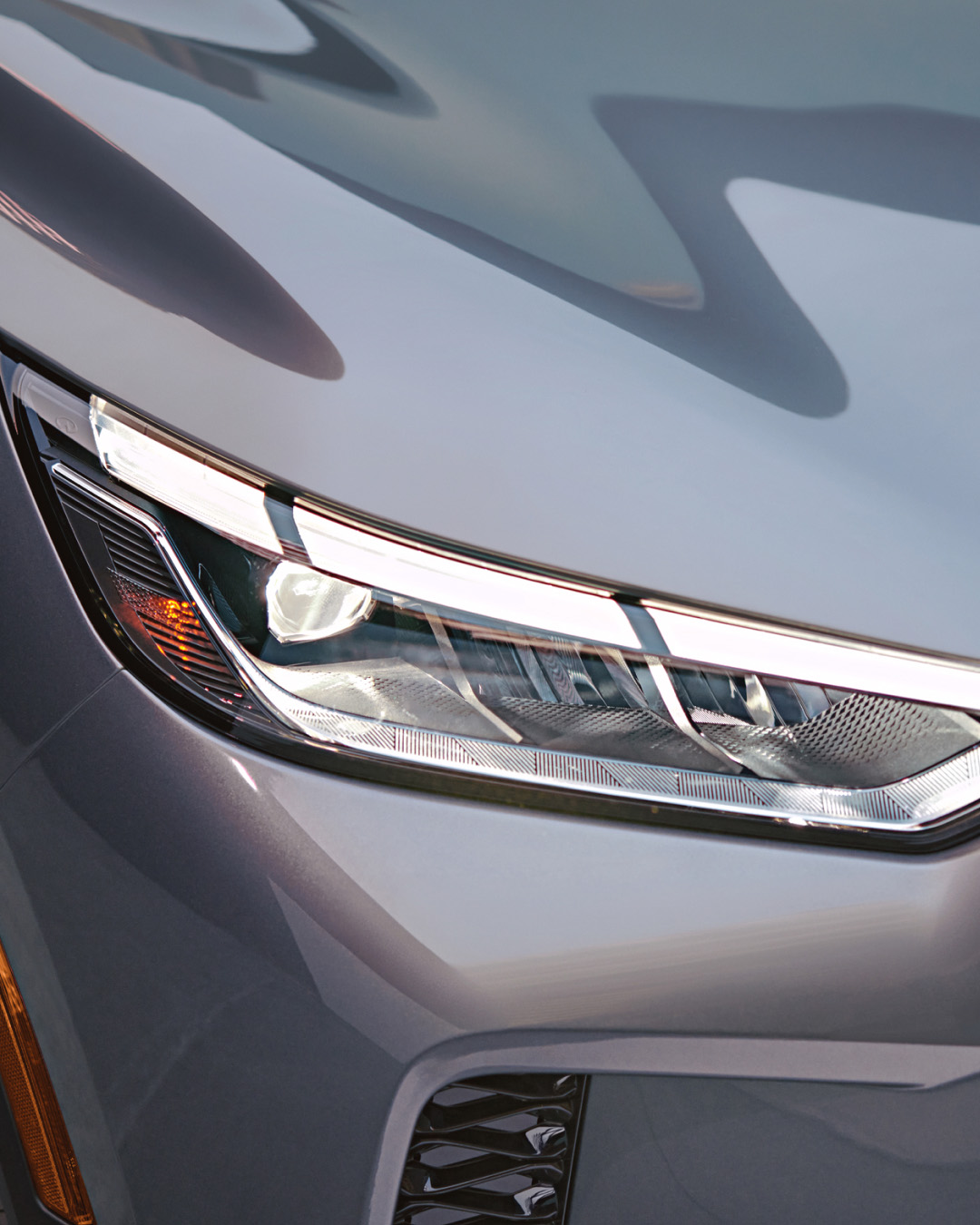 Closeup of INFINITI vehicle headlight