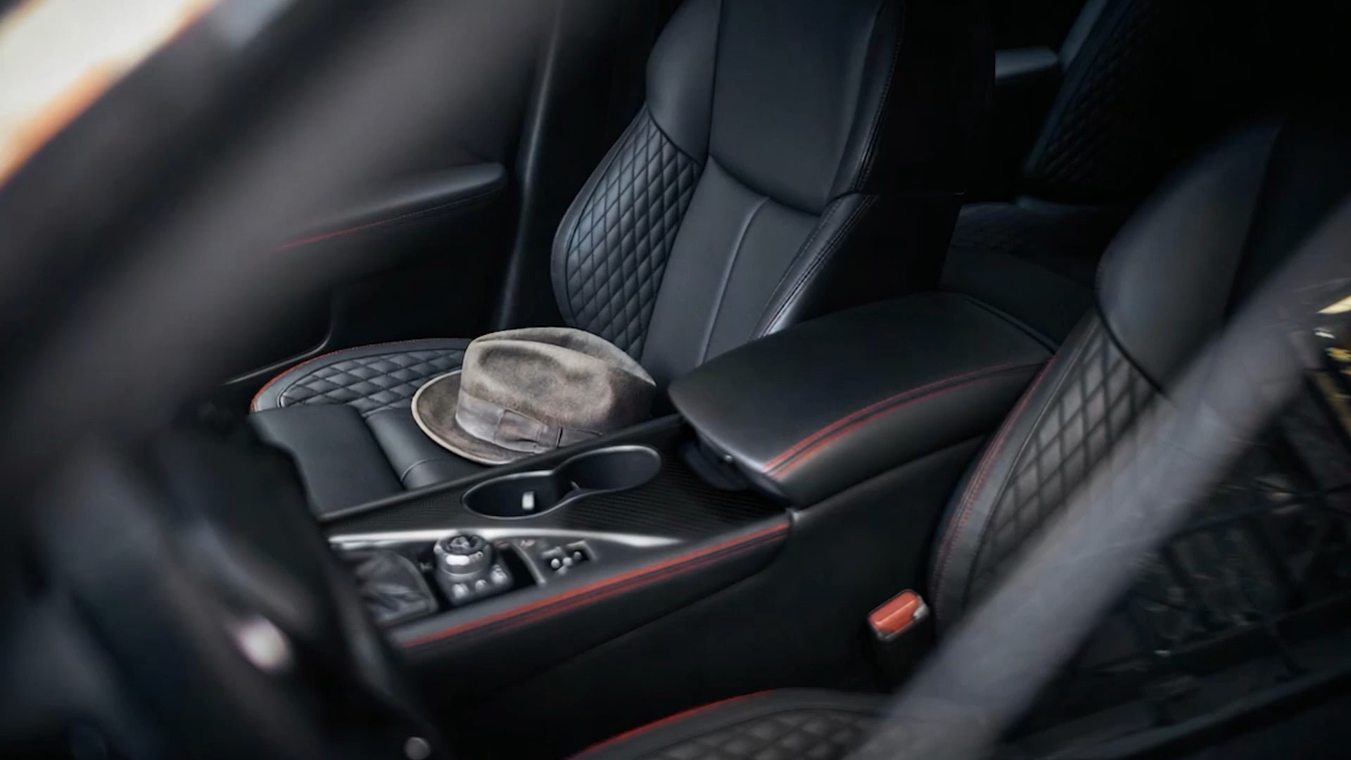 Quilted leather seats inside early model Q50