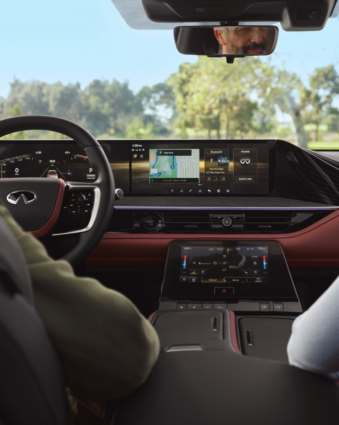 Interior view of INFINITI IQ Technologies dashboard 