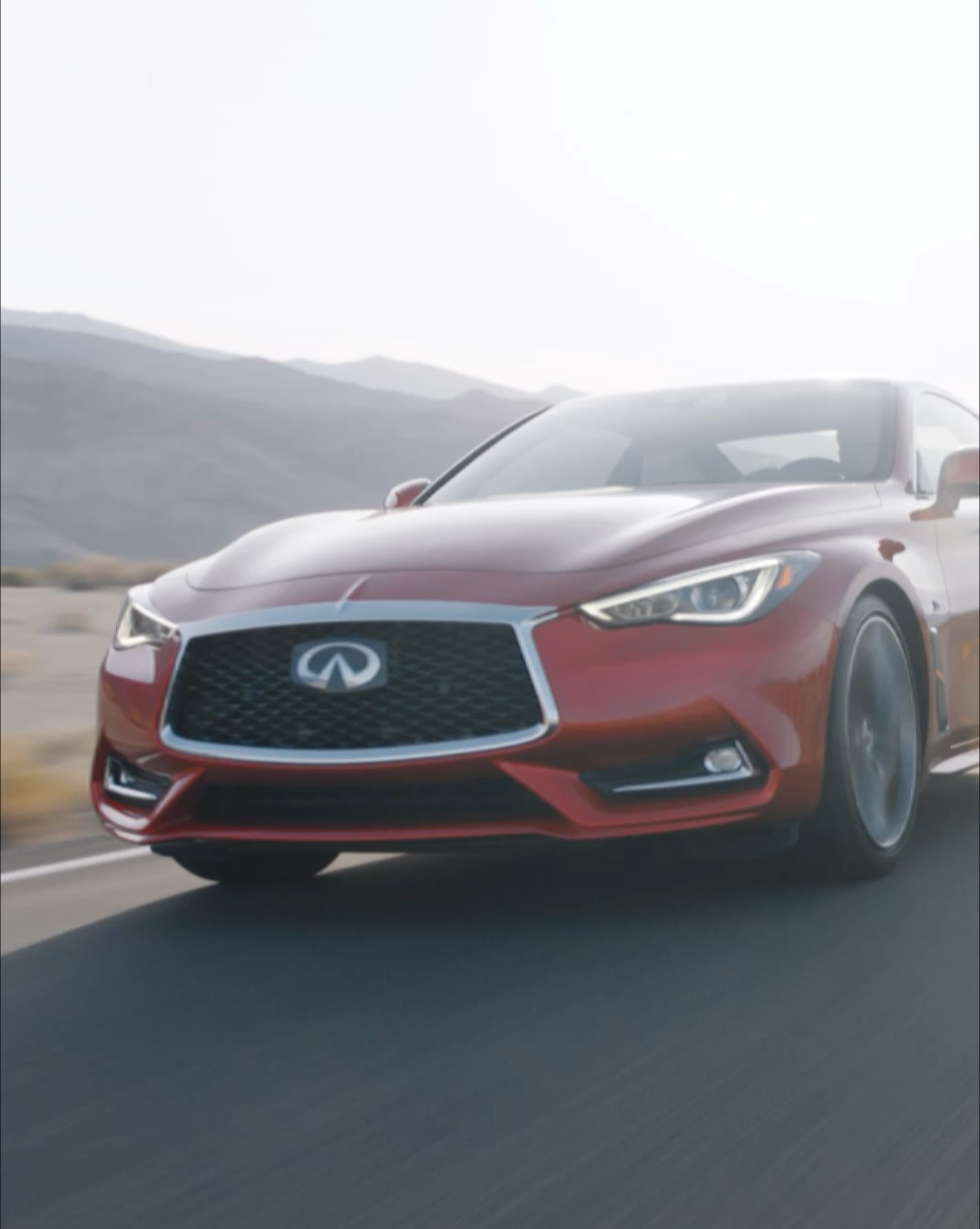 Front view of INFINITI Q60 Red Sport