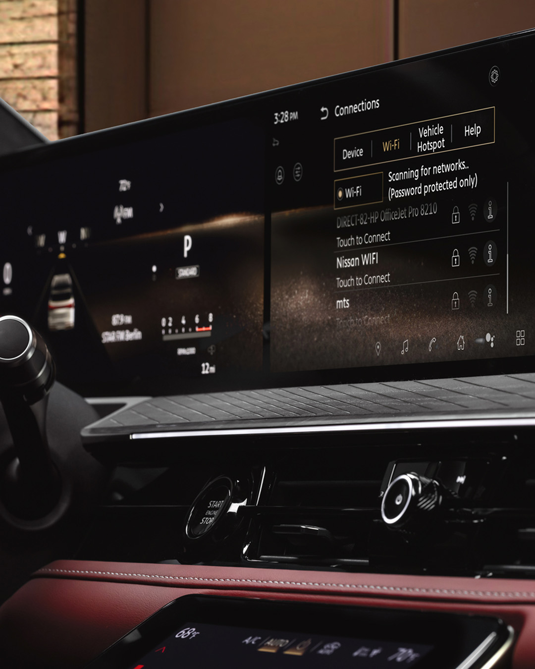 2026 INFINITI QX80 InTouch 5G network connectivity system on infotainment screen