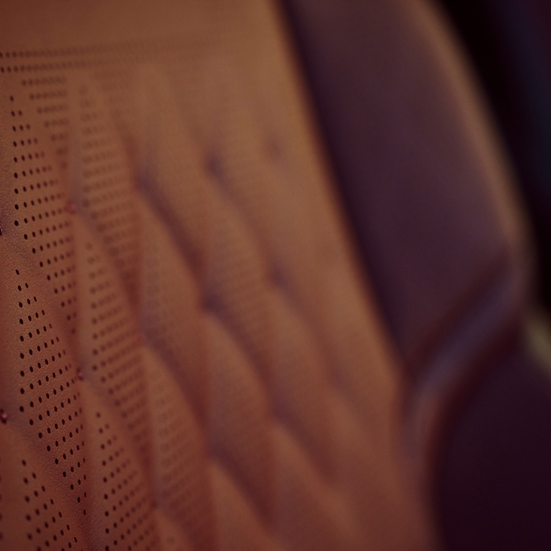 2026 INFINITI QX80 semi-aniline leather seats with dot quilting detail