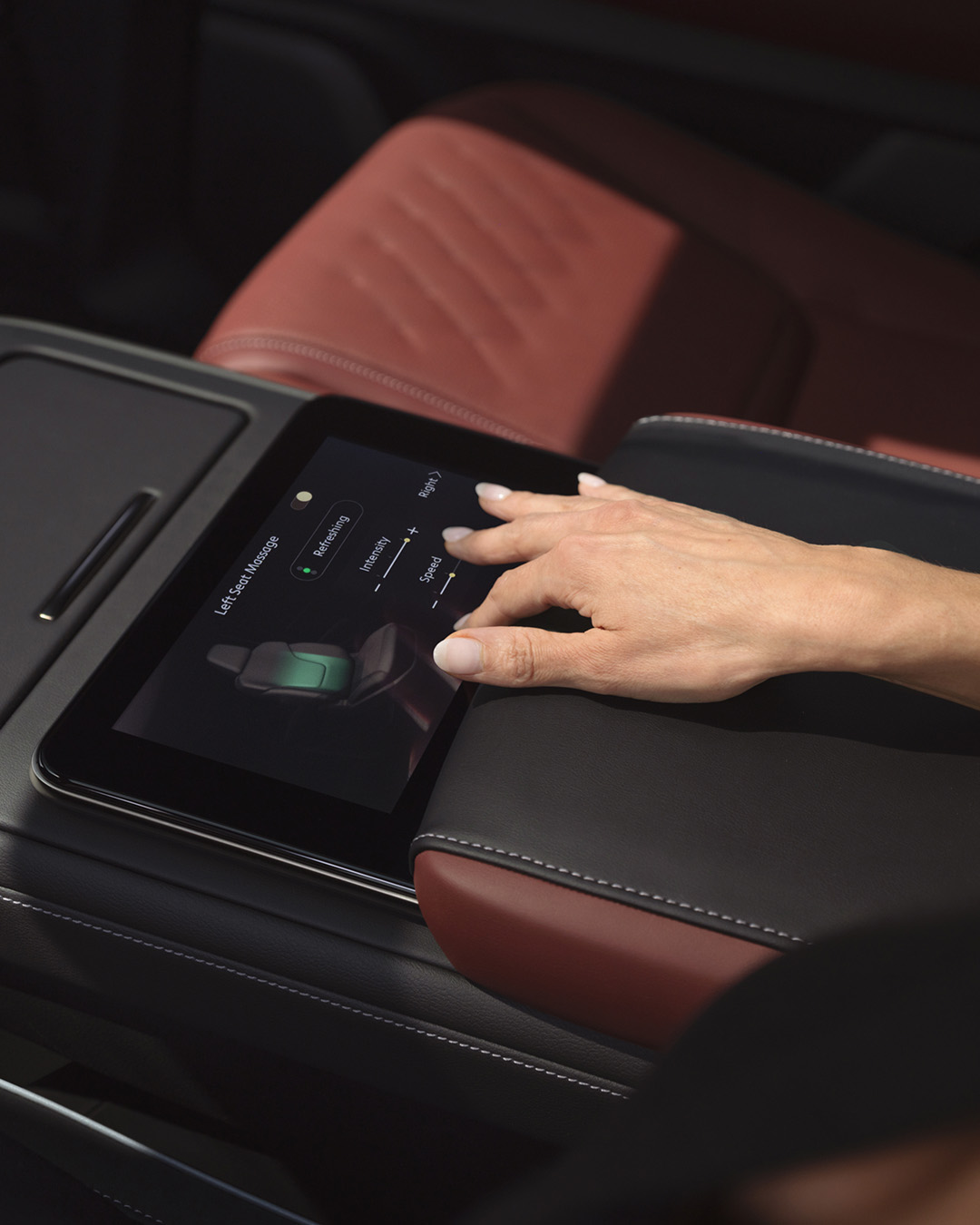 2026 INFINITI QX80 interior touchscreen interface showcasing advanced technology