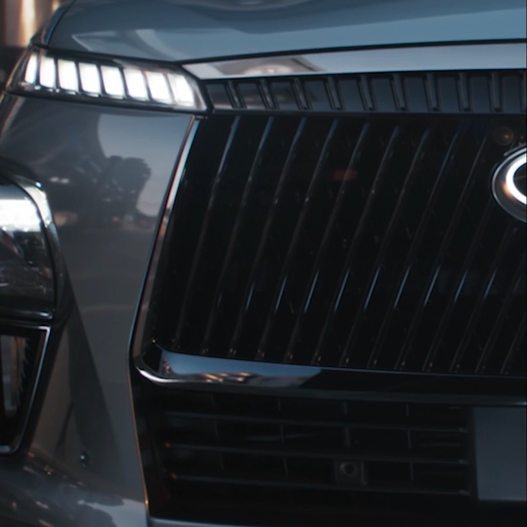 2026 INFINITI QX80 signature grille design inspired by bamboo forest